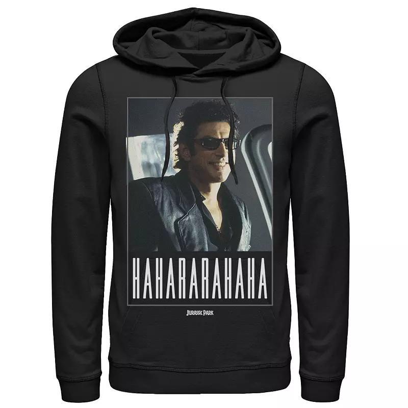 Men's Jurassic Park Ian Malcolm Hahararahaha Hoodie, Size: XXL, Blue Product Image