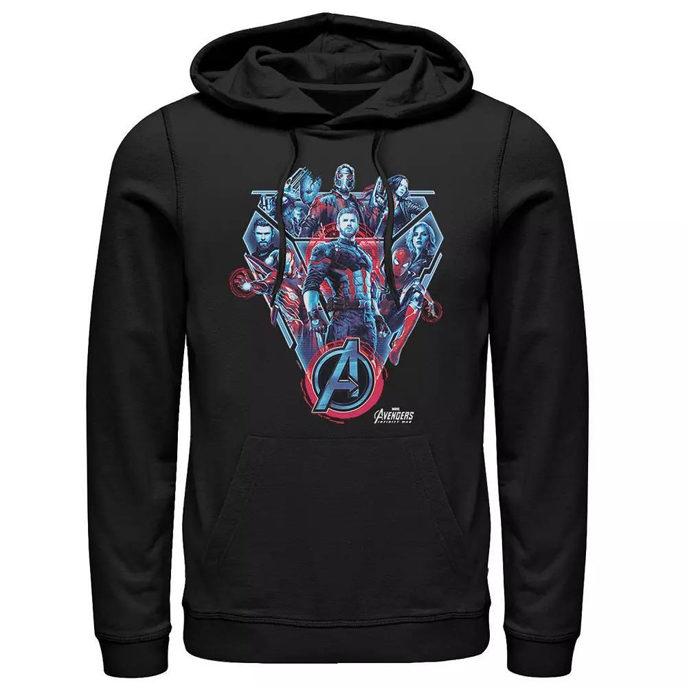 Men's Jurassic Park Retro Colors Checkered Logo Hoodie, Size: Large, Blue Product Image