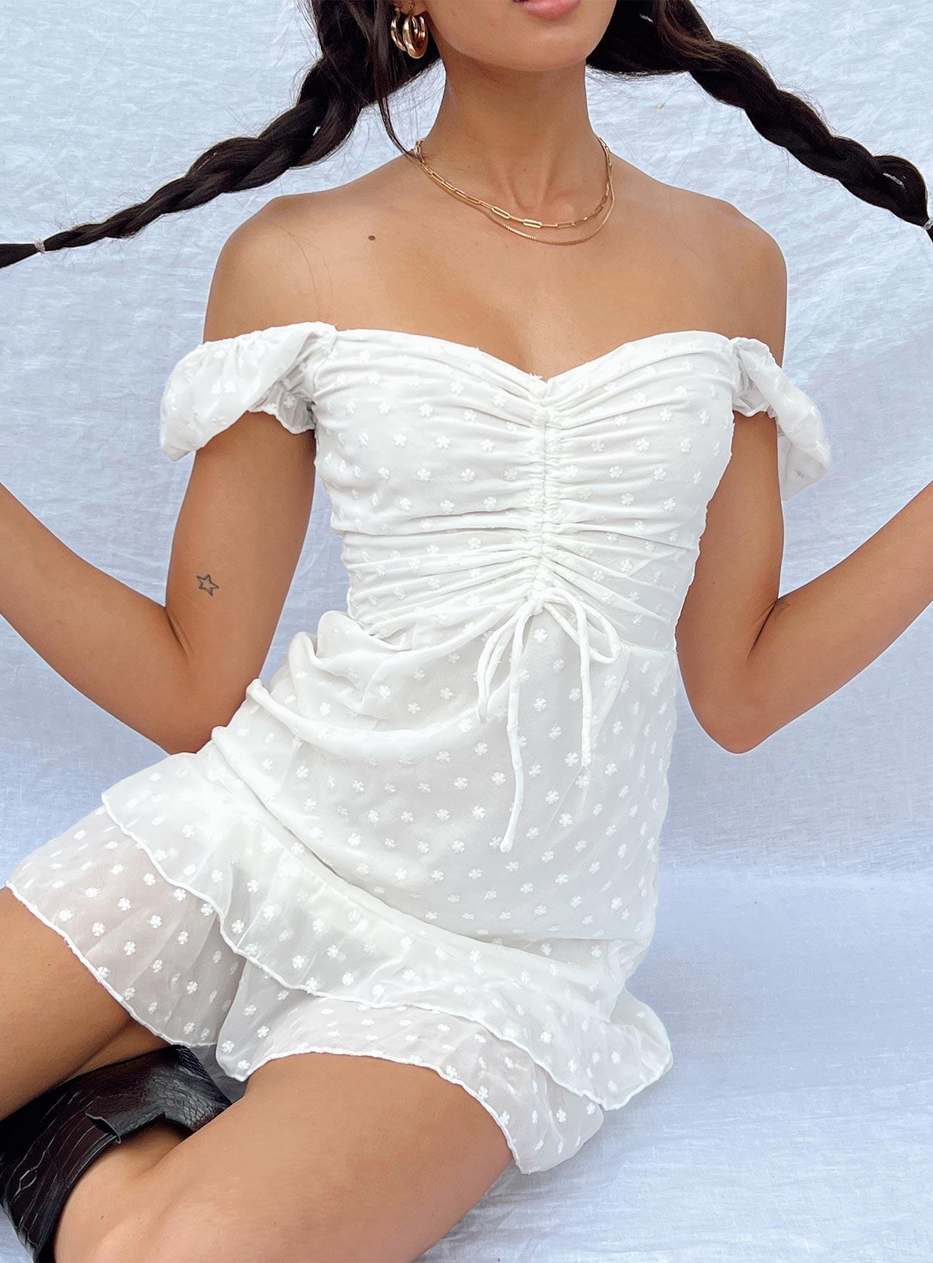 Mikail Mini Dress White Product Image