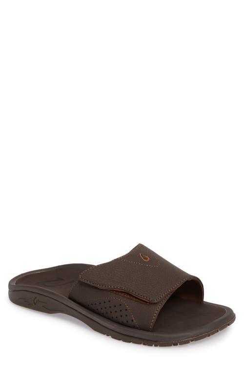 OluKai Nalu Slide (Dark Java/Dark Java) Men's Slide Shoes Product Image