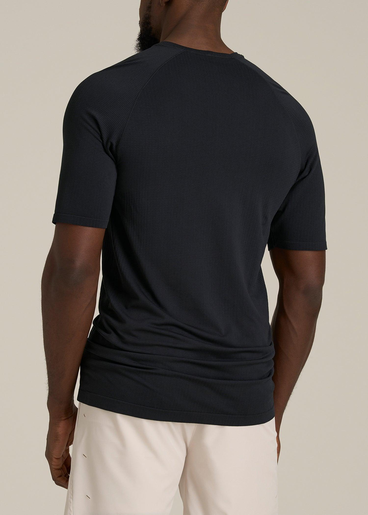 Vented Training Top for Tall Men in Black Product Image
