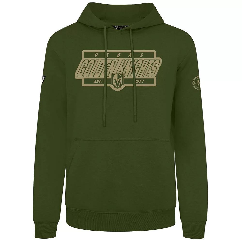 Mens Levelwear Olive Vegas Golden Knights Podium Pullover Hoodie Product Image
