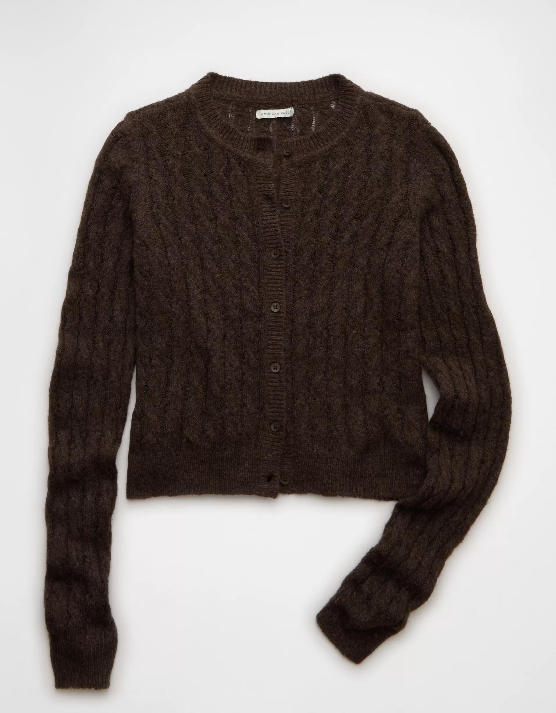 AE Whoa So Soft Button-Front Cardigan Product Image