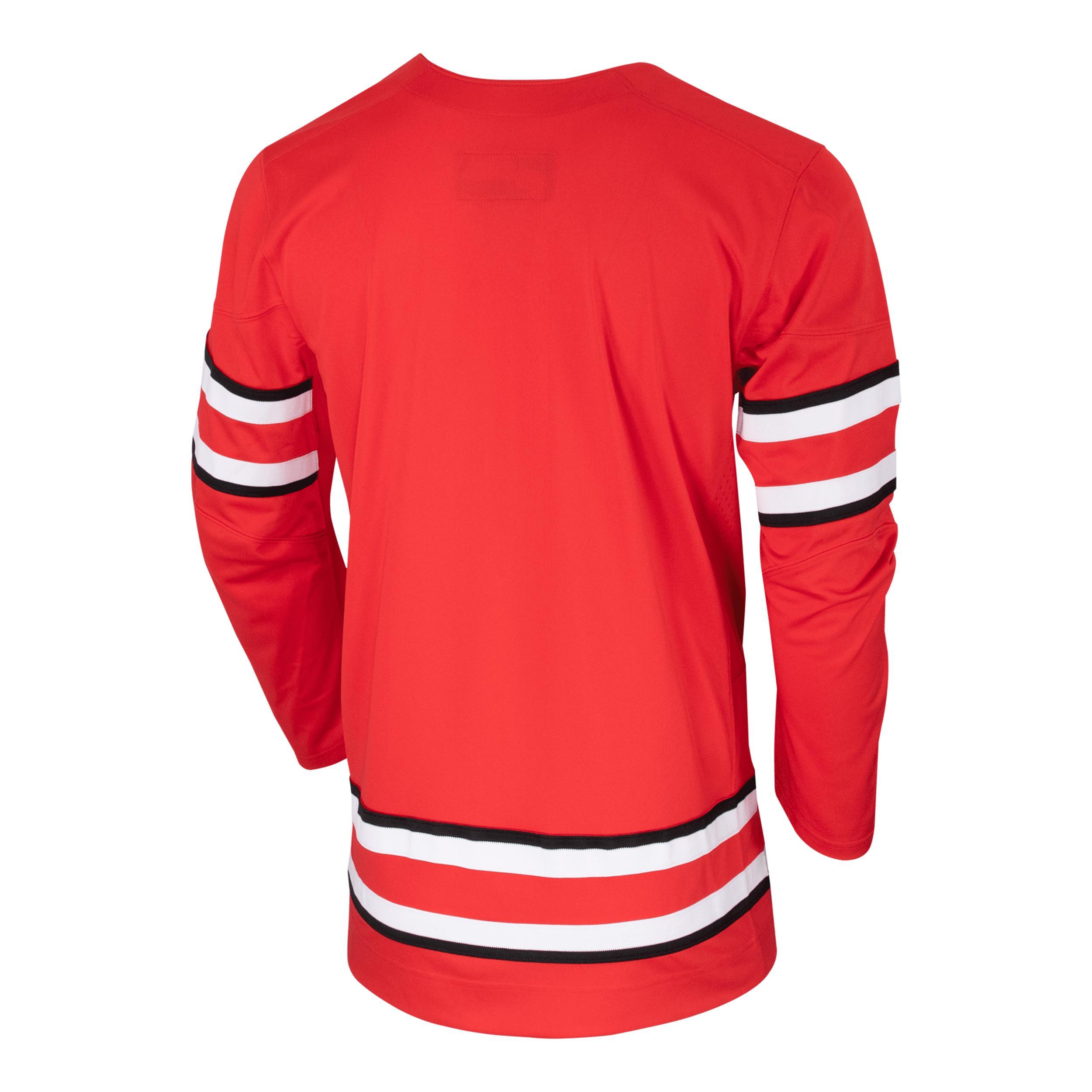 Men's Nike Scarlet Ohio State Buckeyes Replica Team Hockey Jersey, Size: XL, Red Product Image