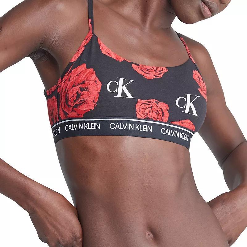 Women's Calvin Klein Archive Logo Lightly Lined Bralette QF7534, Size: Small, Desert Brown Product Image
