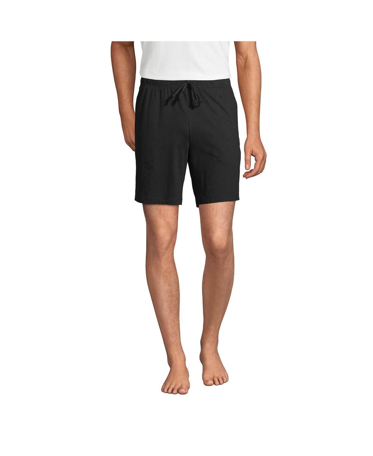 Men's Lands' End Knit Jersey Pajama Shorts, Size: Large, Black Product Image
