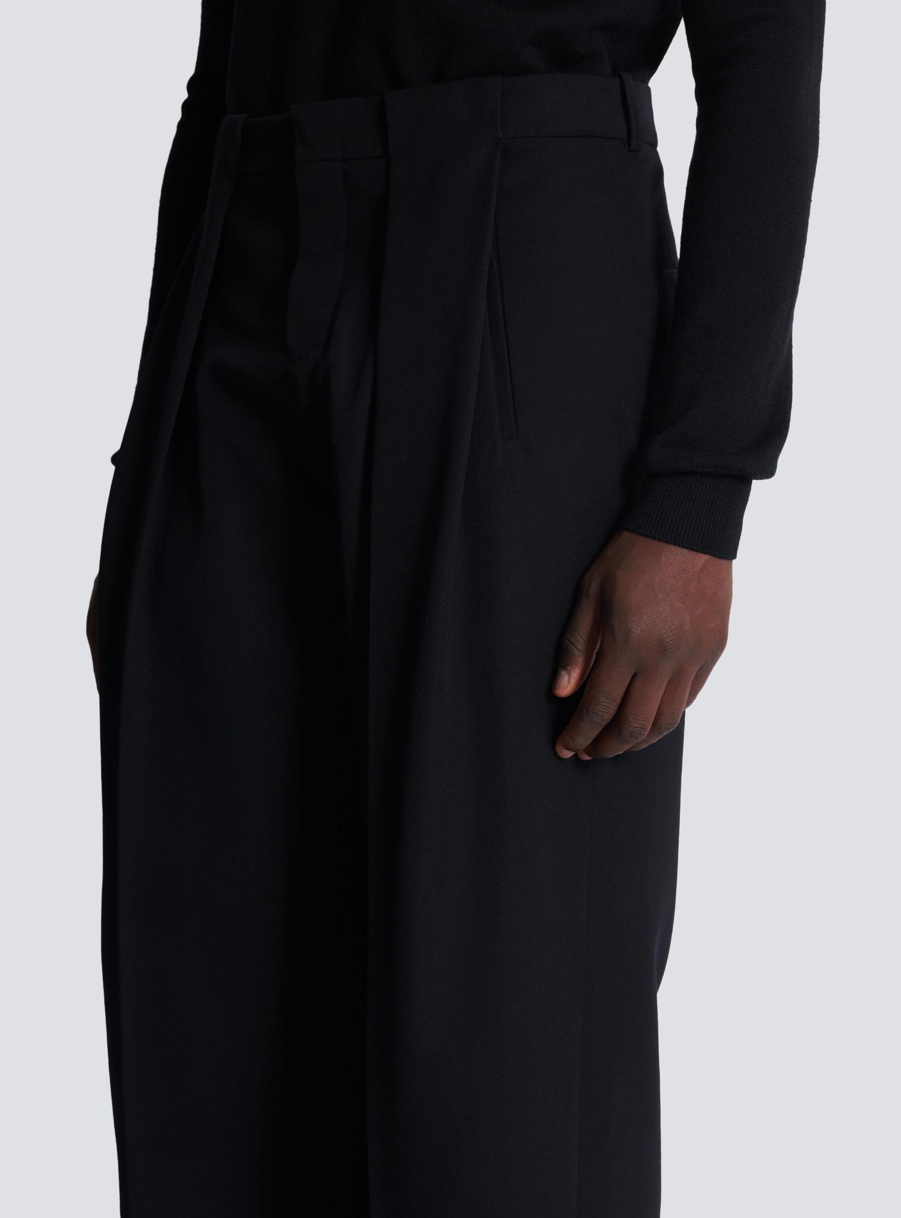 Pleated grain de poudre trousers Product Image