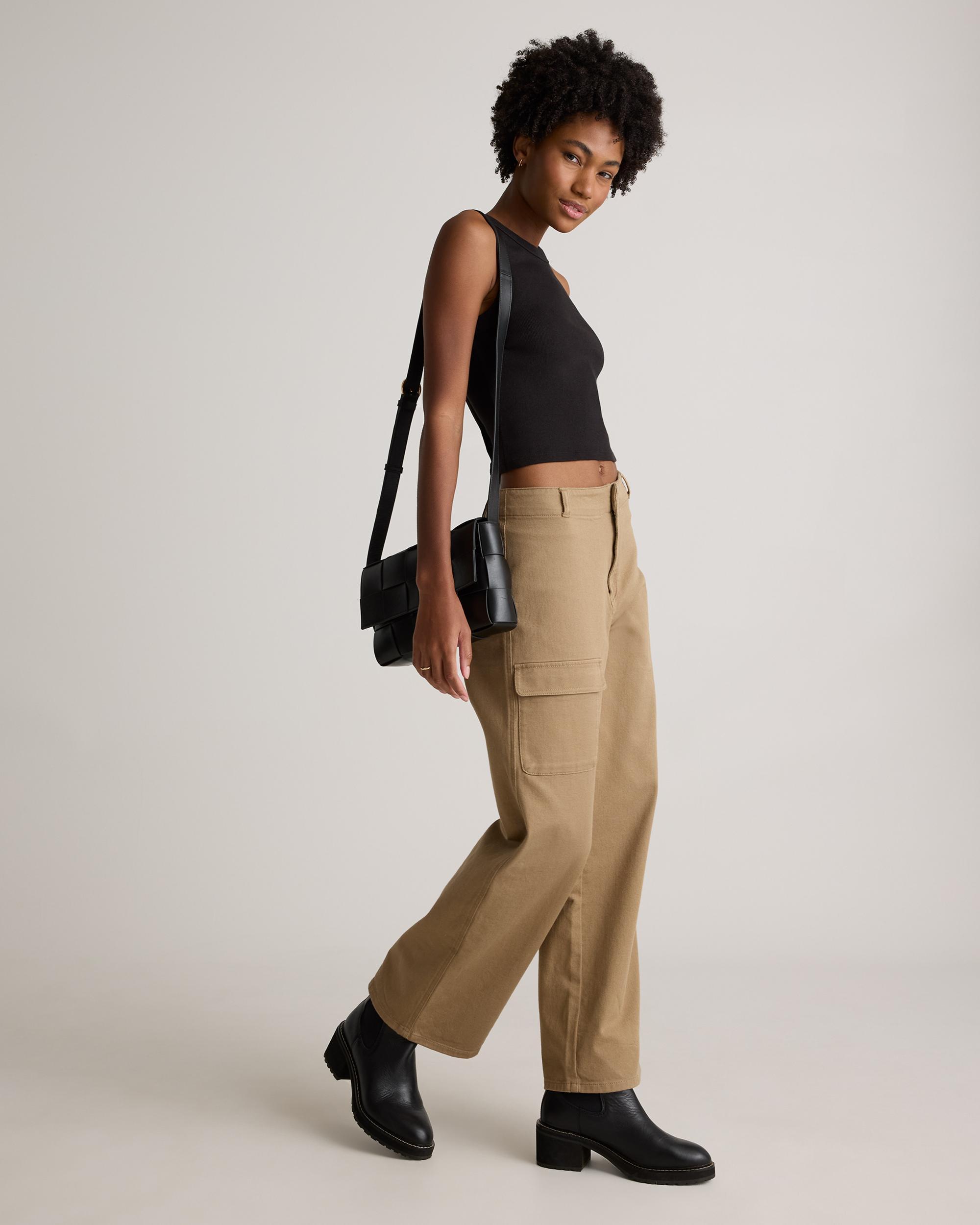 Quince | Women's Micro-Rib Cropped Cutaway Tank Top Size XL, Organic Cotton Product Image