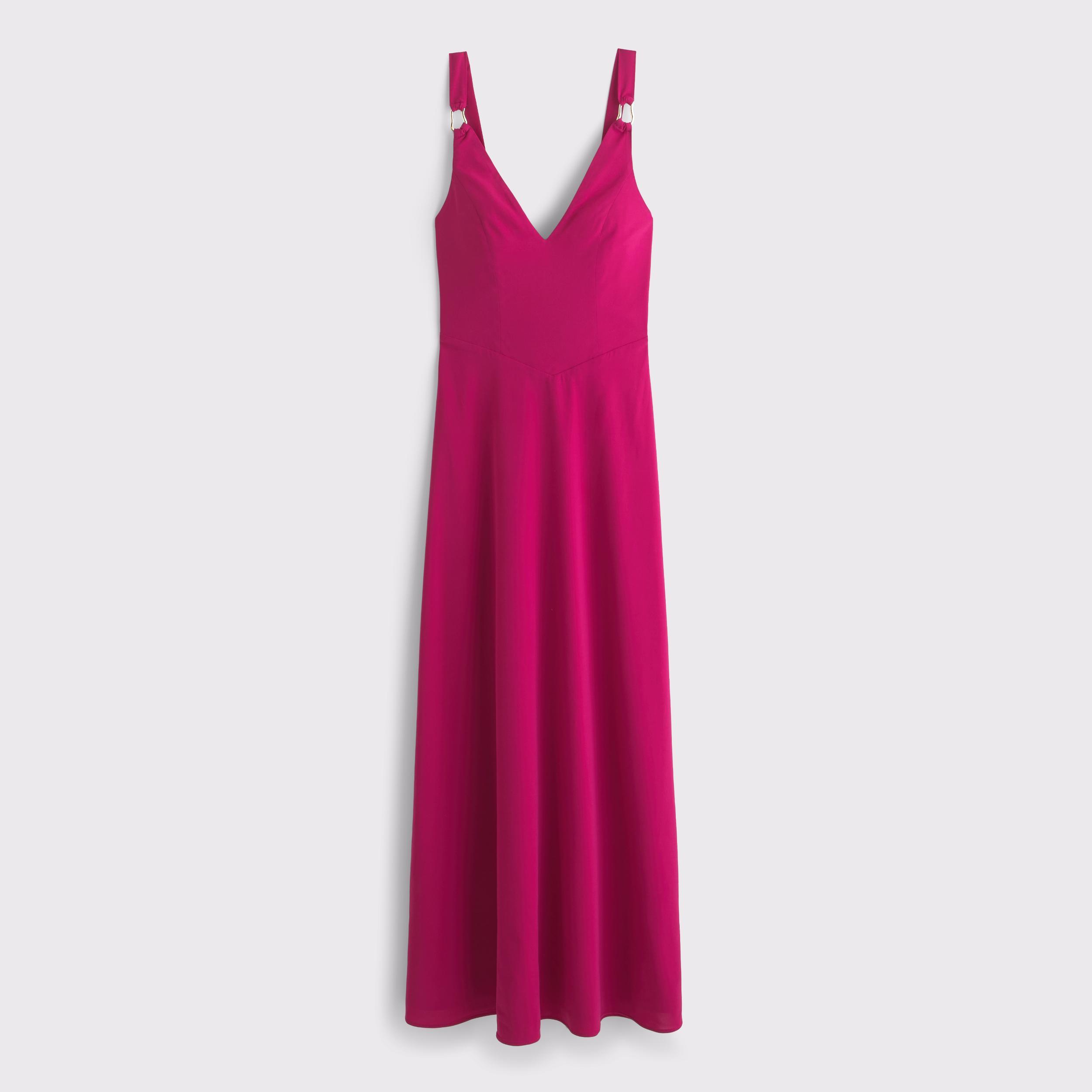 Dipped-Waist Hardware Maxi Dress Product Image