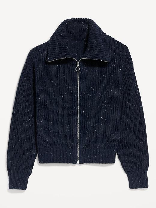 Ribbed Full-Zip Cardigan Product Image