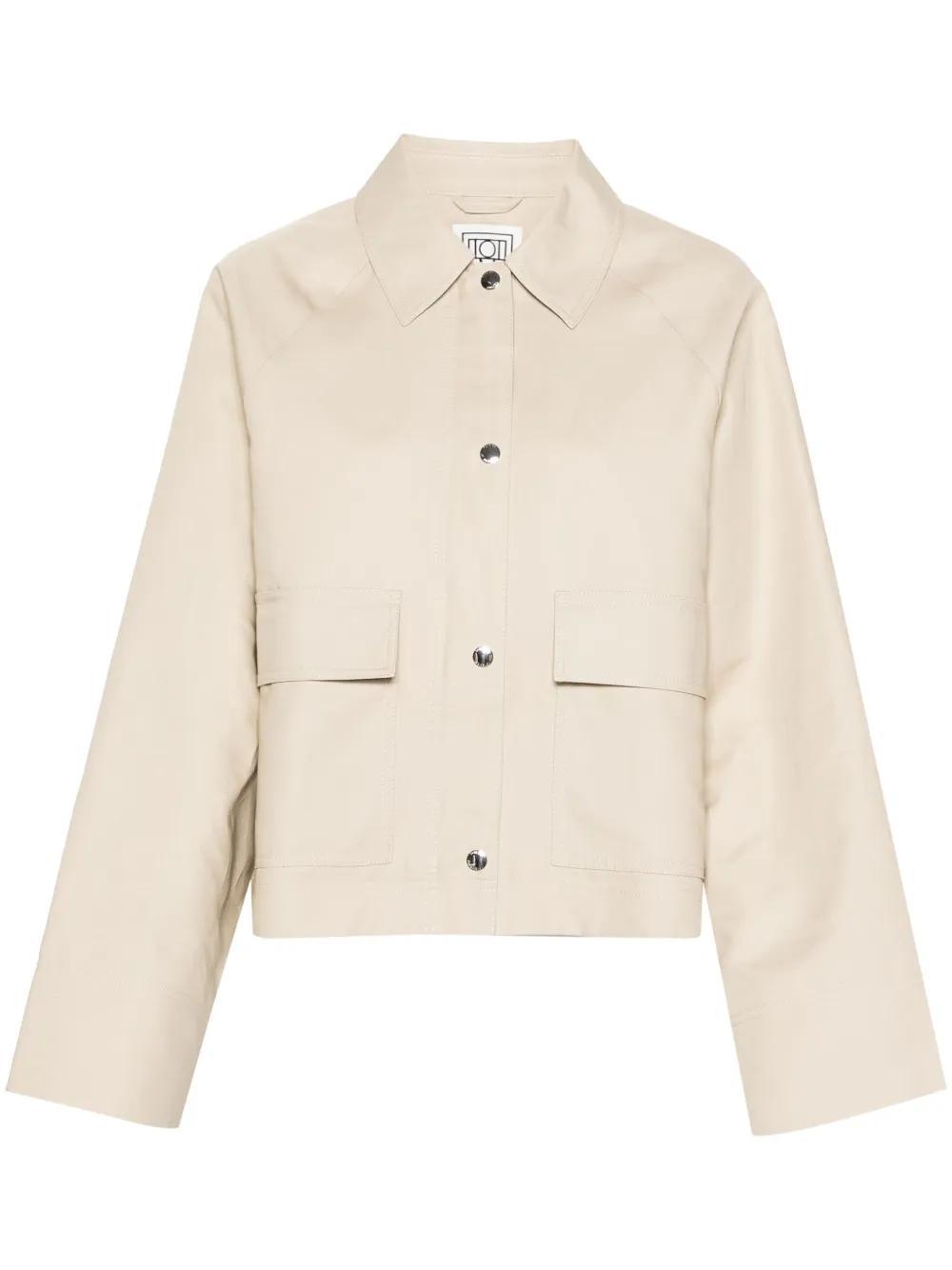 organic cotton cropped jacket Product Image