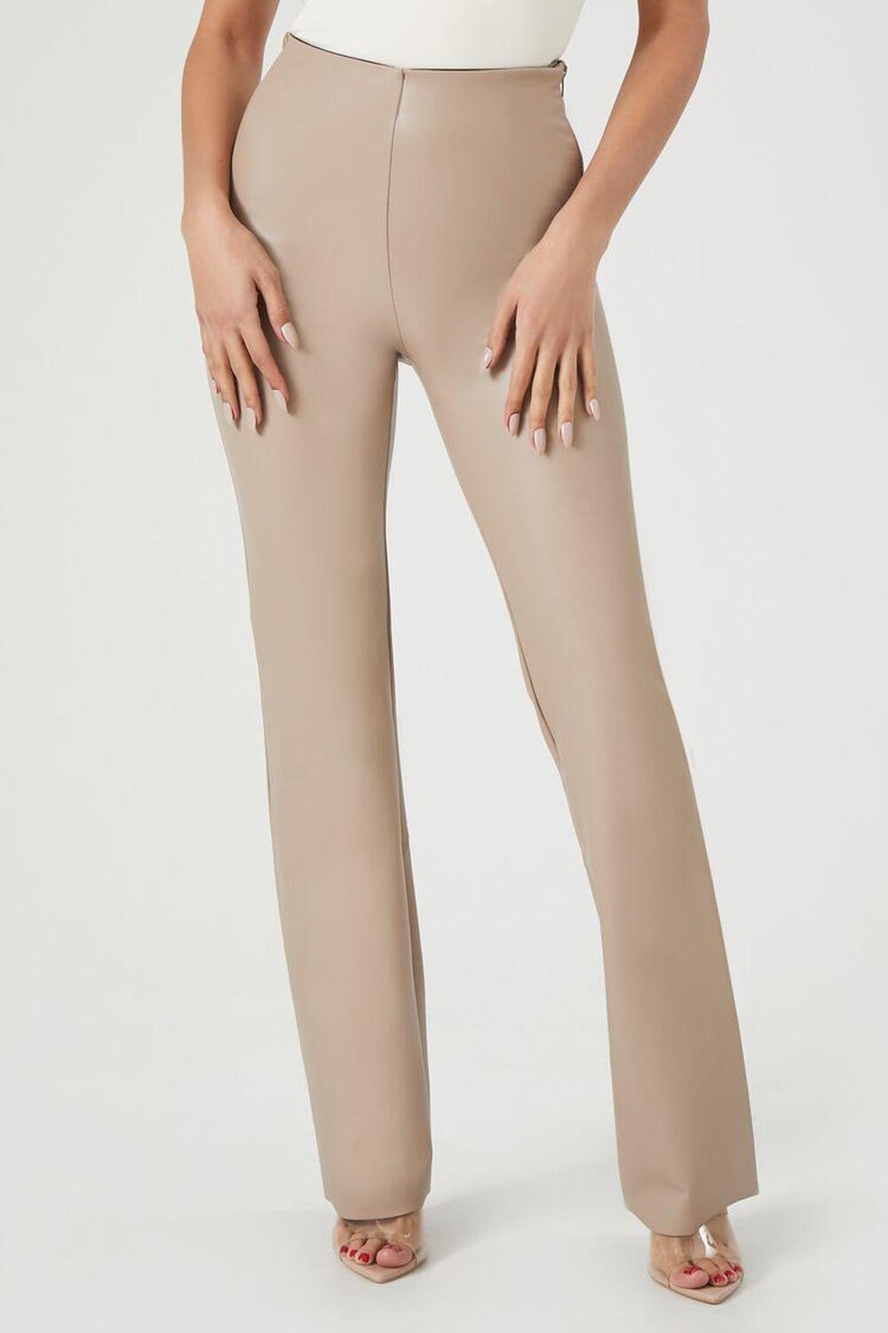 Faux Leather High-Rise Bootcut Pants | Forever 21 Product Image