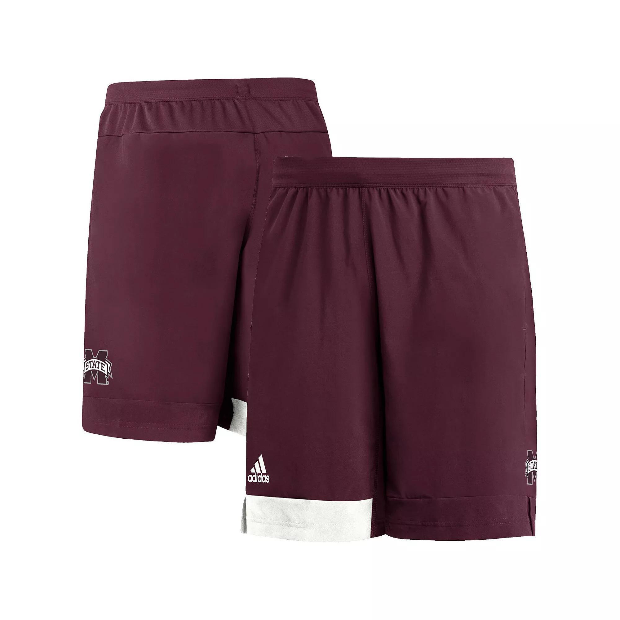 Men's adidas Maroon Mississippi State Bulldogs Training Shorts, Size: Small, Mst Red Product Image