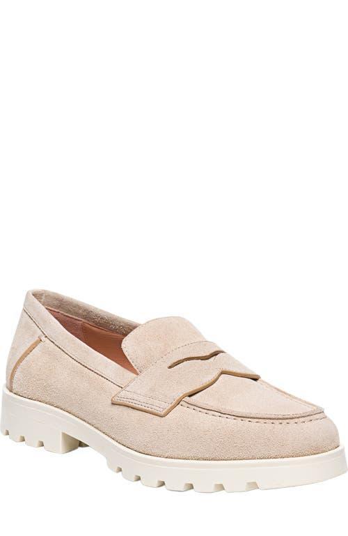 Santoni Womens Beige Nubuck LugSole Loafer Product Image