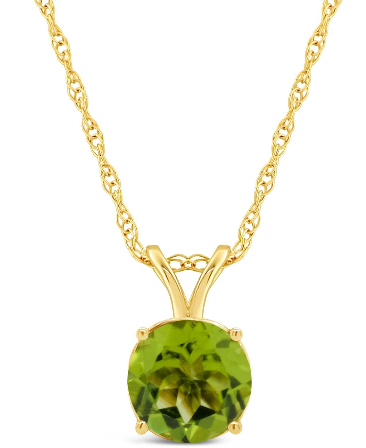 Celebration Gems 14k Gold Peridot Pendant, Women's, Size: 18", Green Product Image