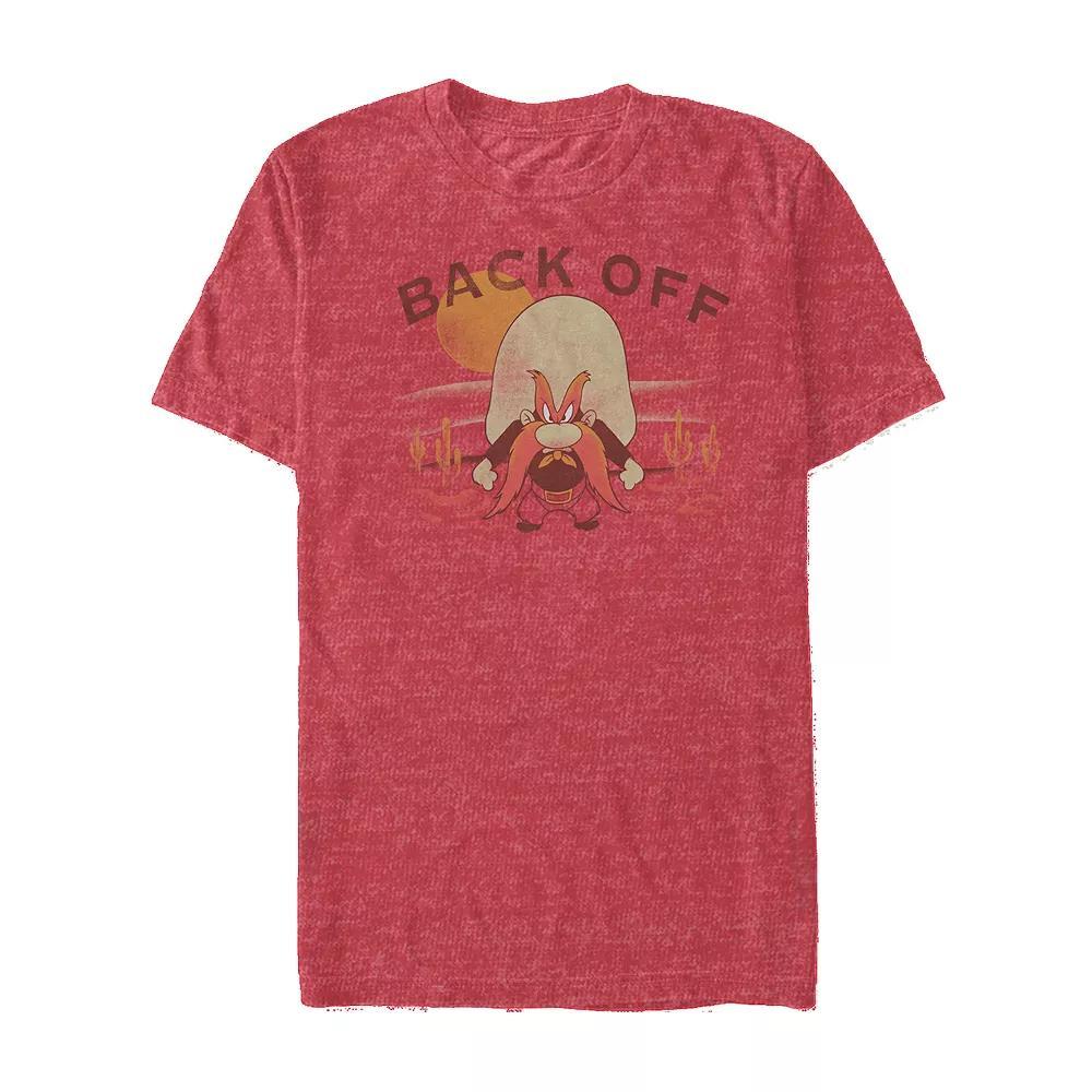 Big & Tall Looney Tunes Yosemite Sam Back Off Graphic Tee, Men's, Size: 5XL, Red Grey Product Image