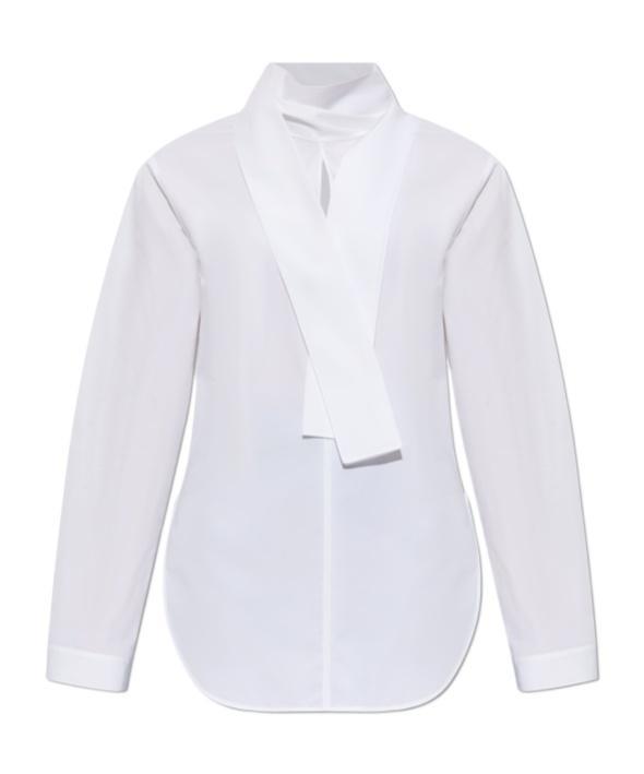 ALAÏA Long-sleeved Shirt In White Product Image