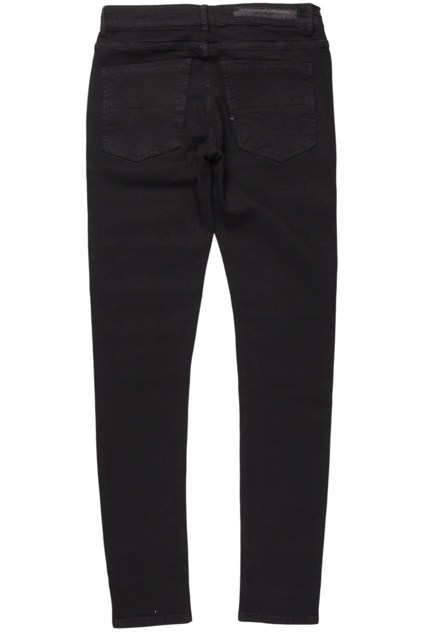 Waylon Jet Black  Frayed Slim Fit Jean Male Product Image