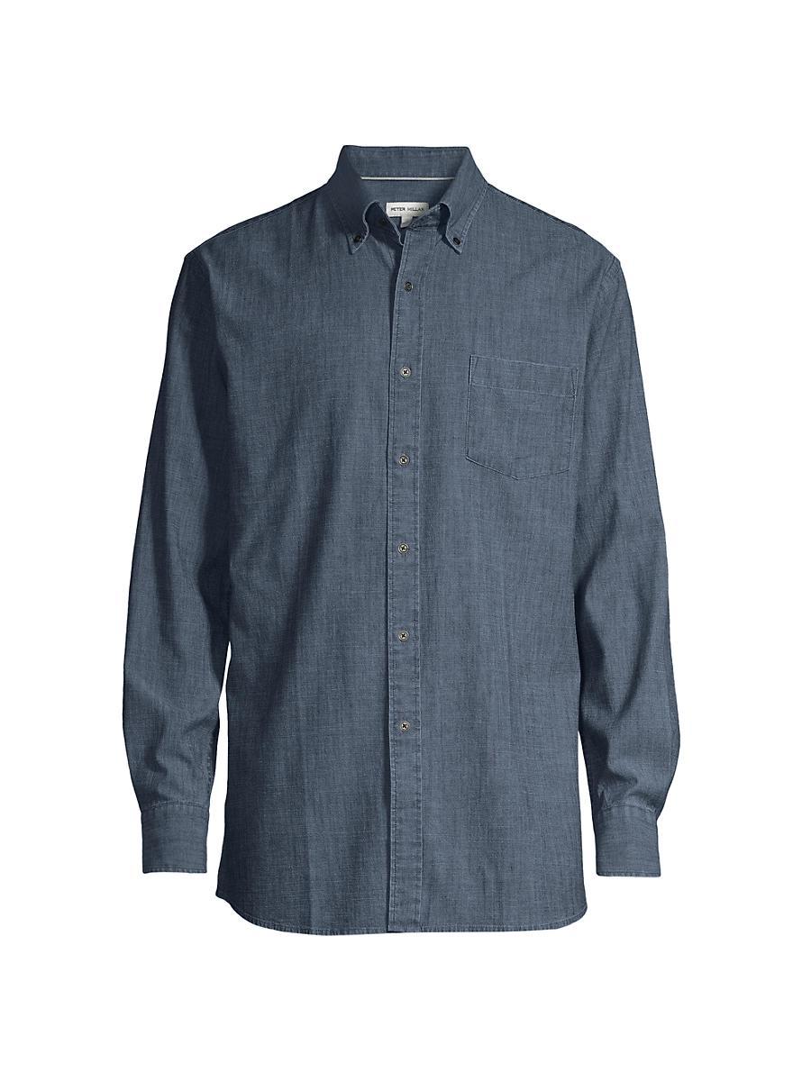 Mens Tamworth Chambray Cotton-Stretch Sport Shirt Product Image