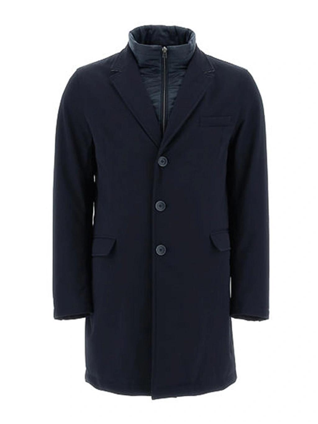 HERNO Coat In Blue Product Image