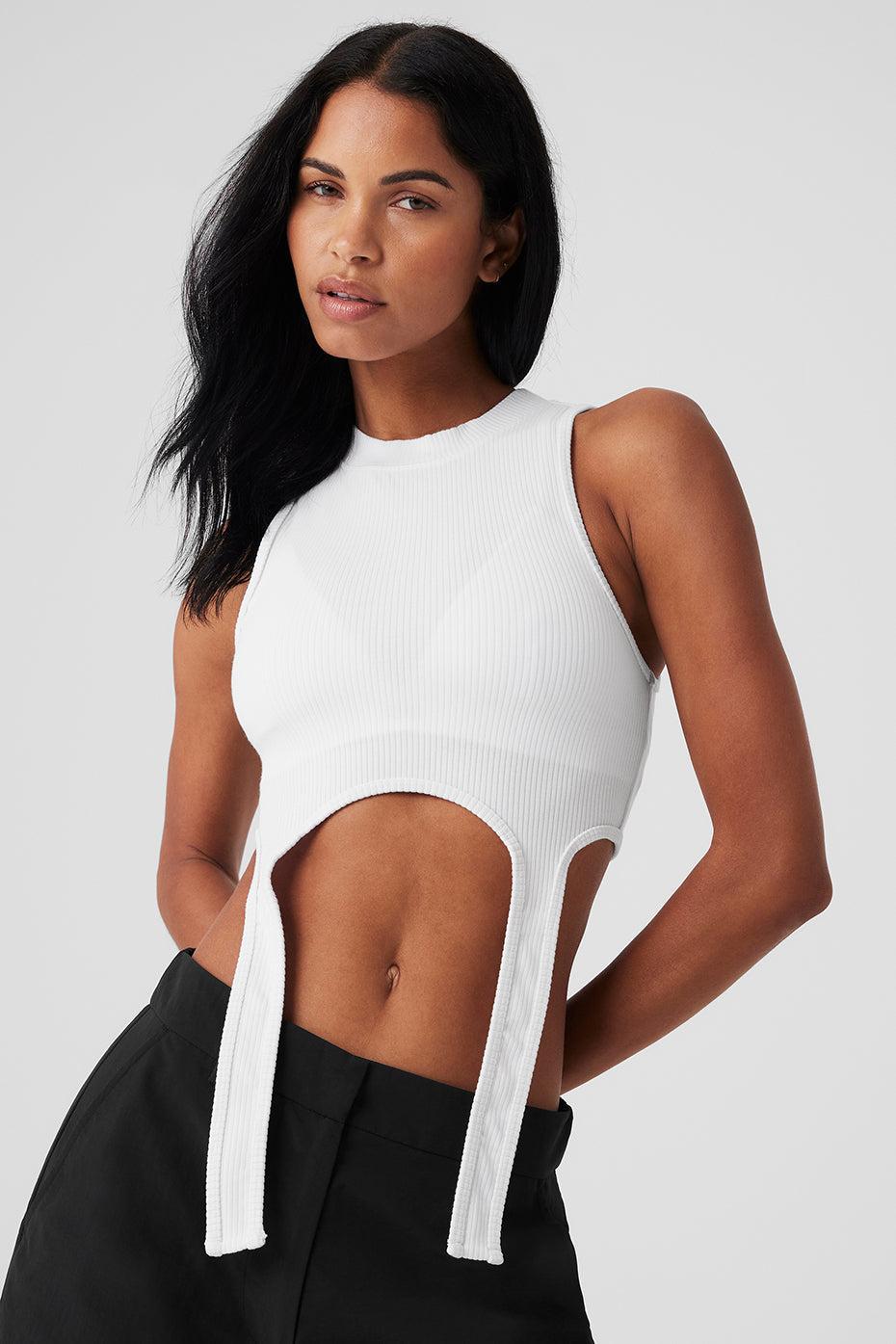 Wellness Rib Flaunt Tank - White Product Image