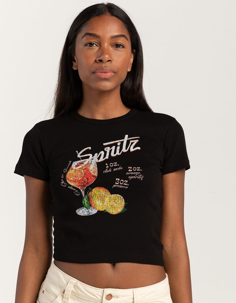 RSQ Womens Spritz Baby Tee - BLACK Product Image
