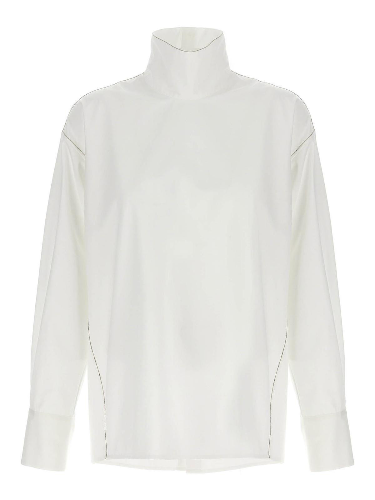 FABIANA FILIPPI Jewel Detail Shirt In White Product Image