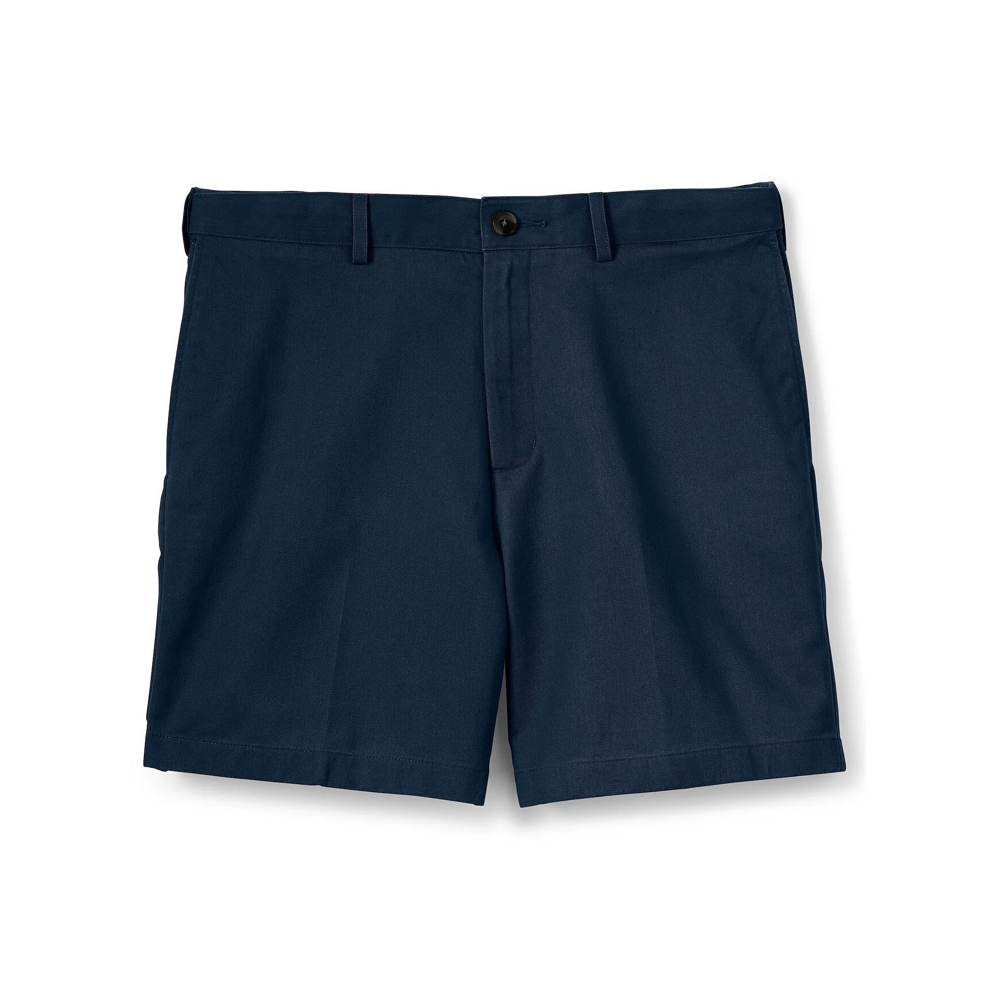 Men's Lands' End Comfort Waist 6-inch No-Iron Chino Shorts, Size: 36, Light Grey Product Image