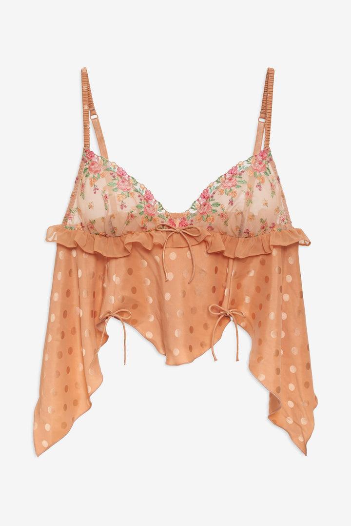 Glimmer Rosebud Thong Panty — Orange Product Image