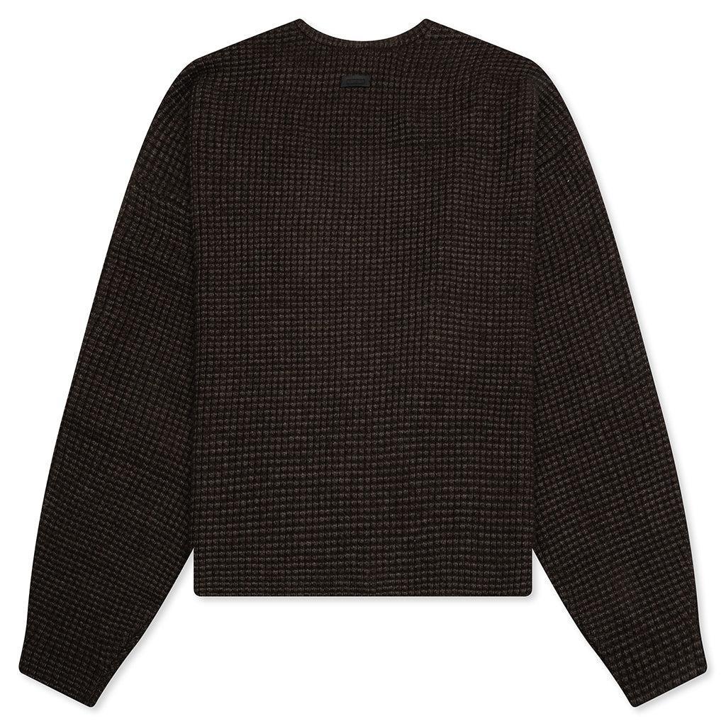 Heavy Waffle Cardigan - Brown Male Product Image