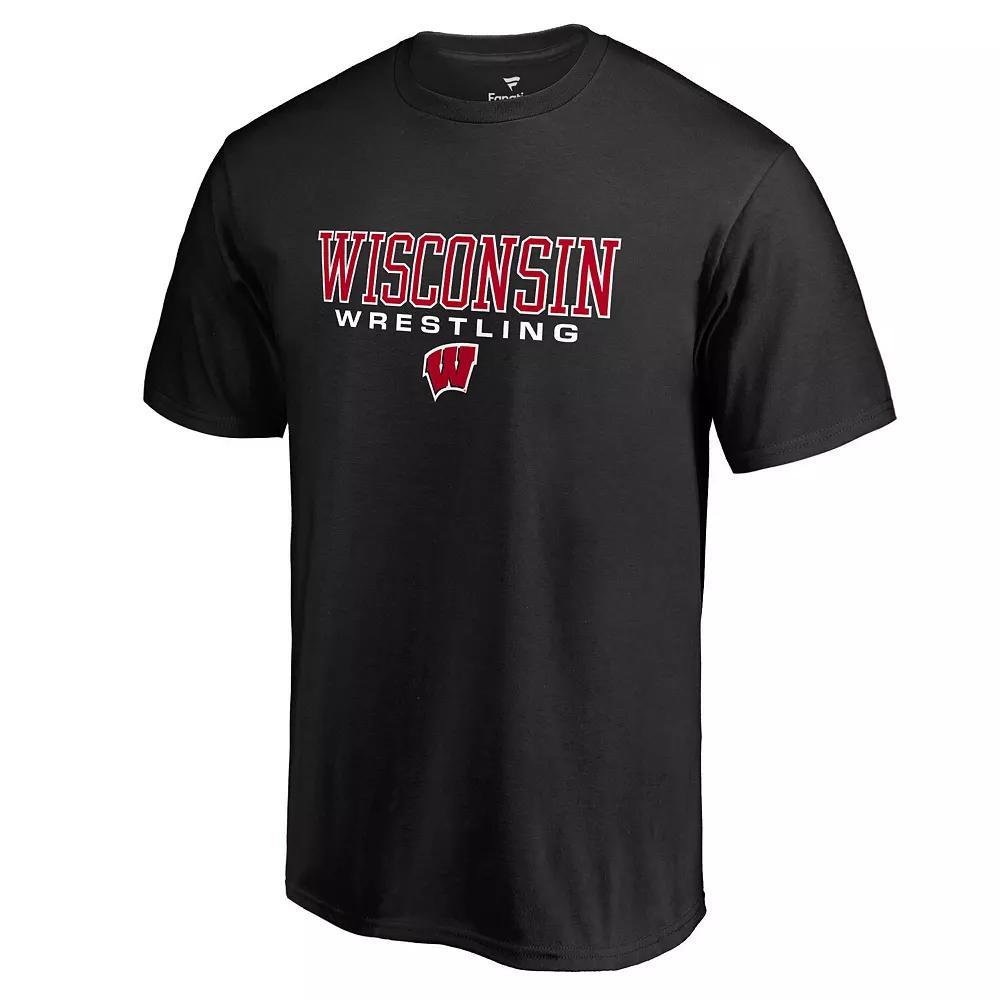 Men's Fanatics Branded Black Wisconsin Badgers True Sport Wrestling T-Shirt, Size: Small Product Image