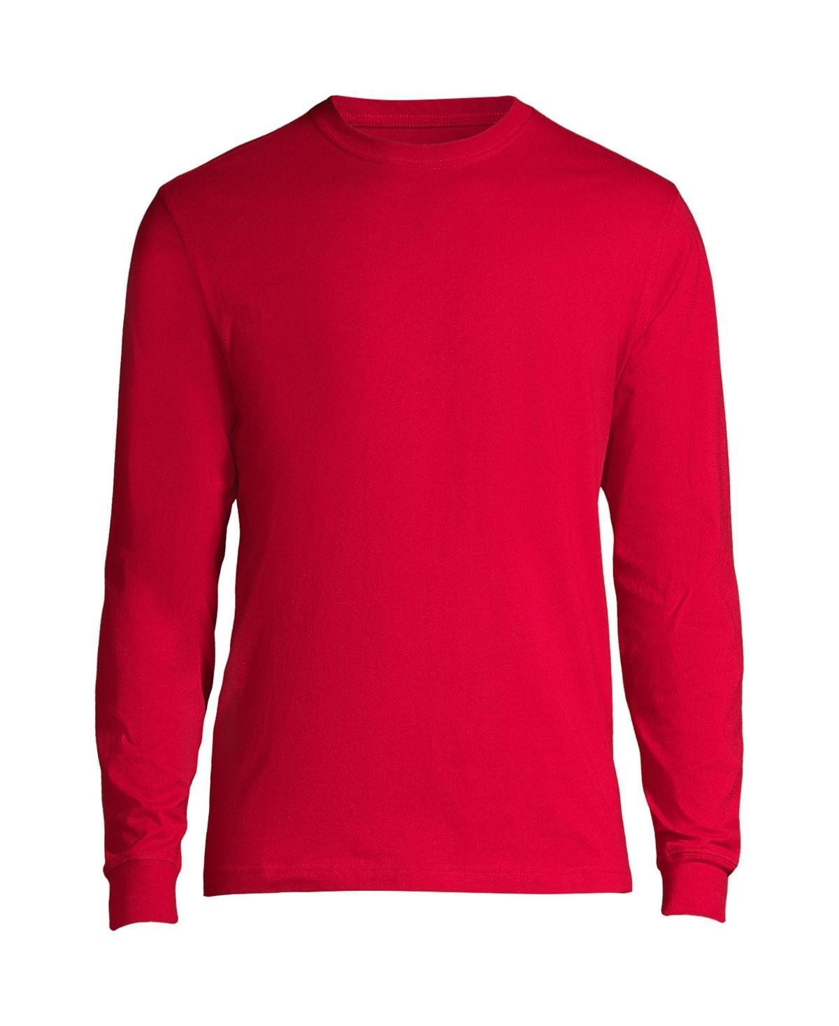 Men's Lands' End Essential Long Sleeve School Uniform T-shirt, Size: Medium, Red Product Image
