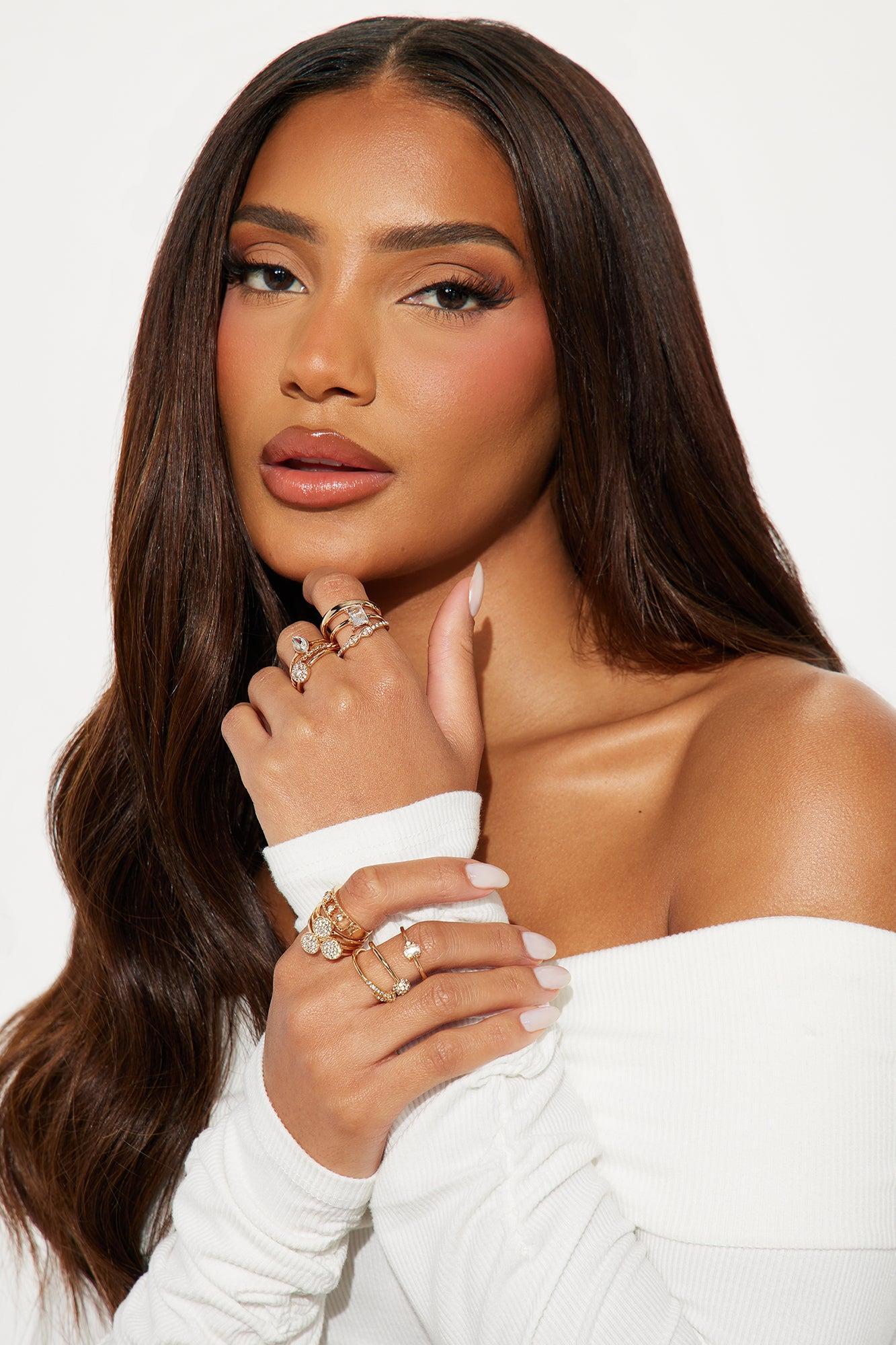 Miss Avery 12 Piece Ring Set - Gold Product Image