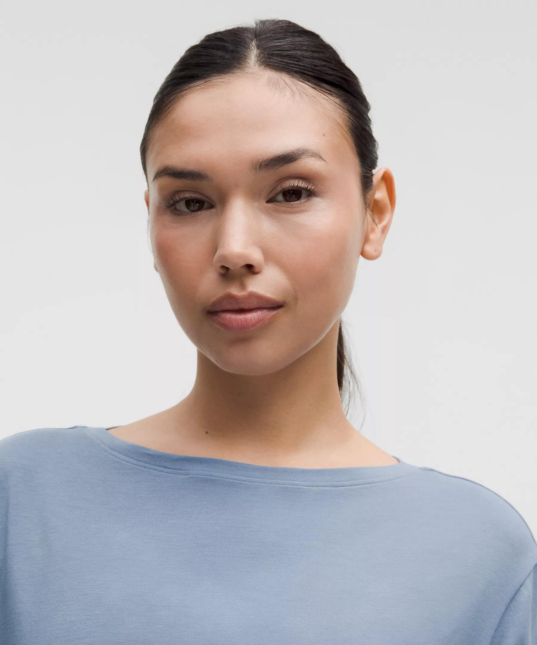 Relaxed-Fit Boatneck T-Shirt Product Image