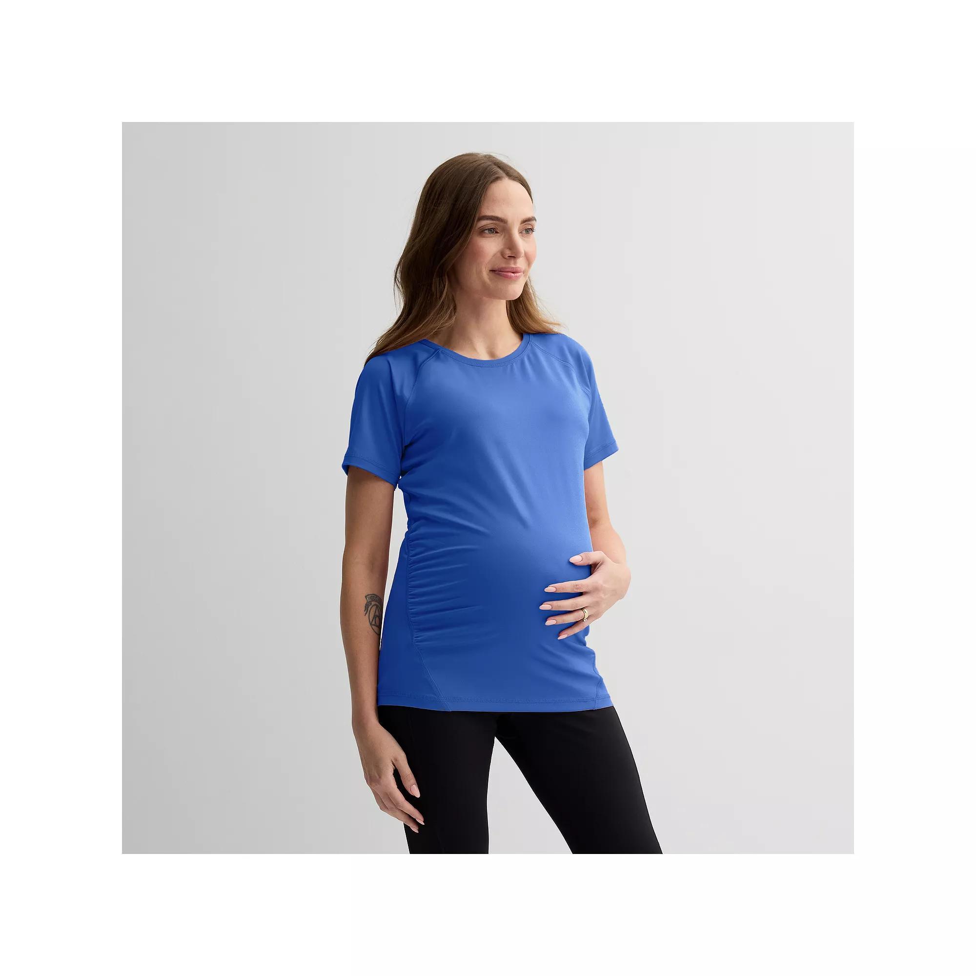 Maternity Tek Gear® Performance Dry Tek Tee, Women's, Size: Small, Tara Blue Product Image