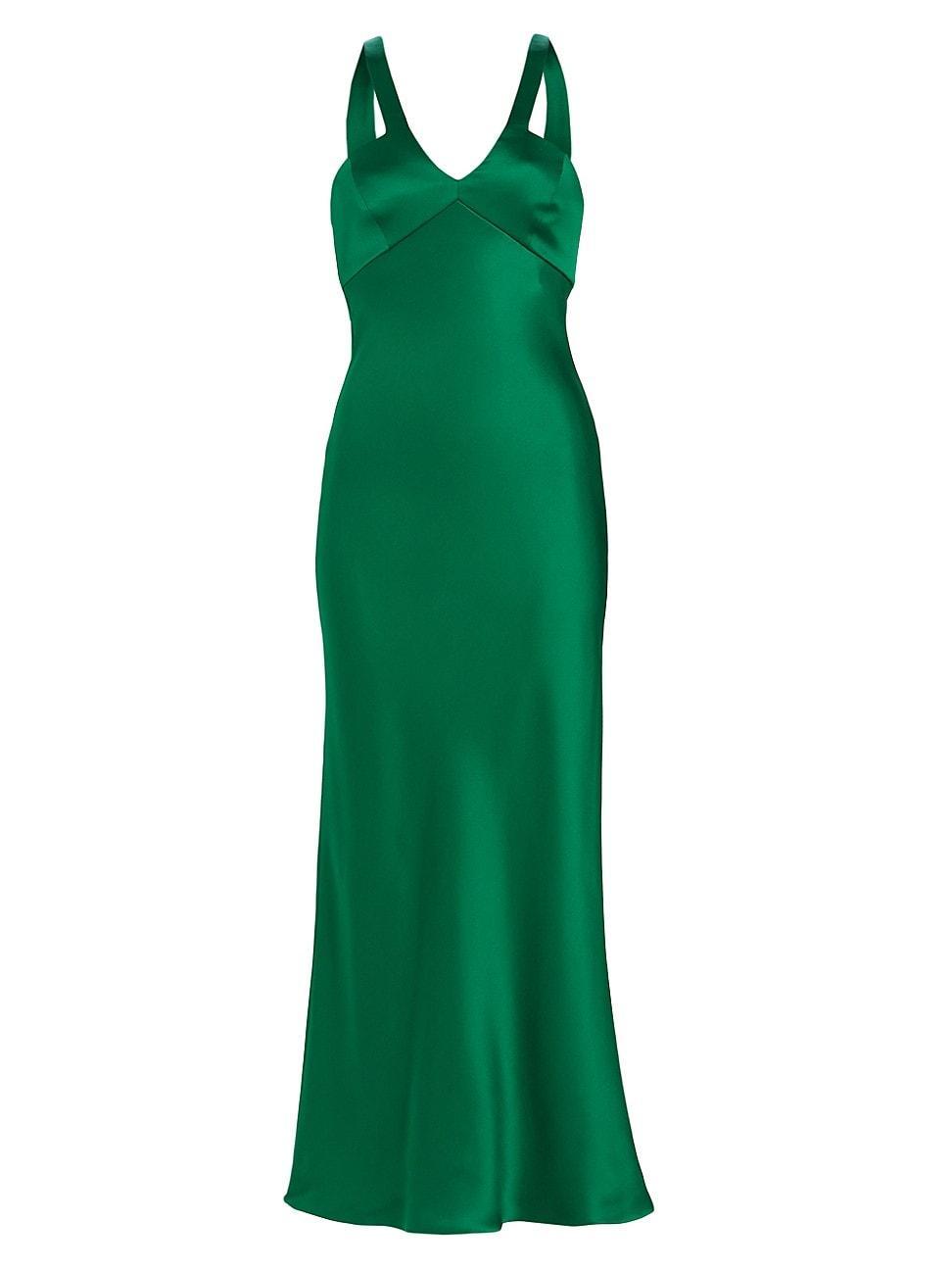 Silk V-Neck Dress Product Image