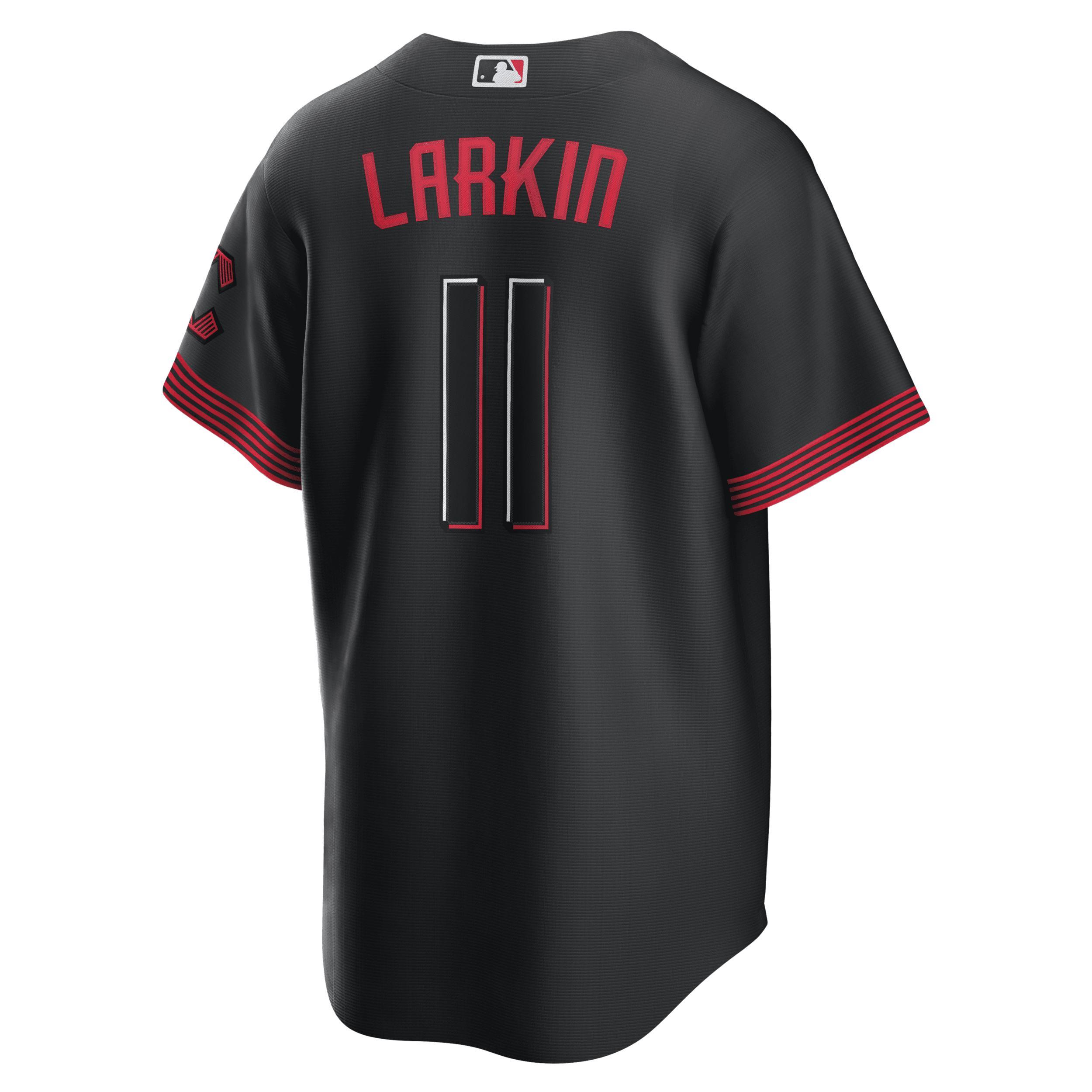 Mens Nike Barry Larkin Black Cincinnati Reds City Connect Replica Player Jersey Product Image