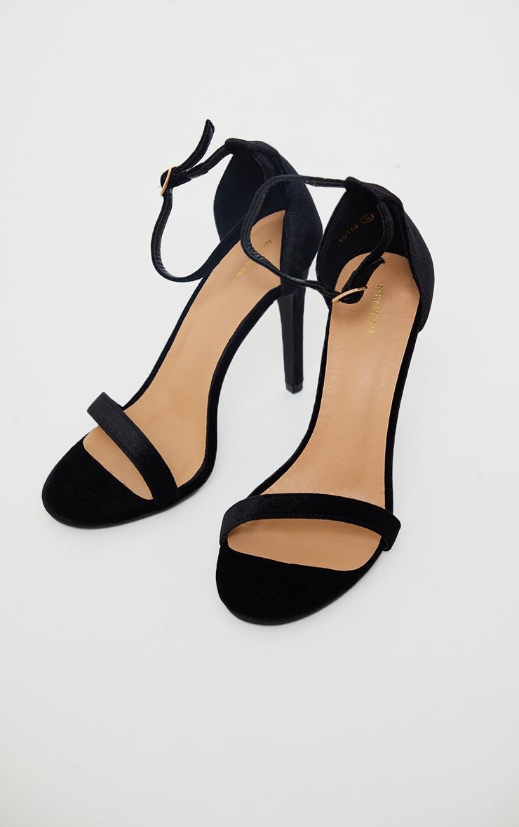 Clover Black Velvet High Heels Product Image