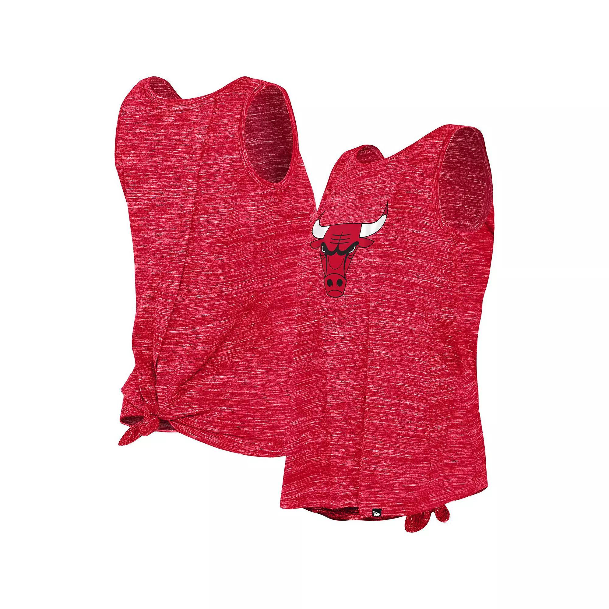 Women's New Era Red Chicago Bulls Space Dye Active Tank Top, Size: Medium Product Image