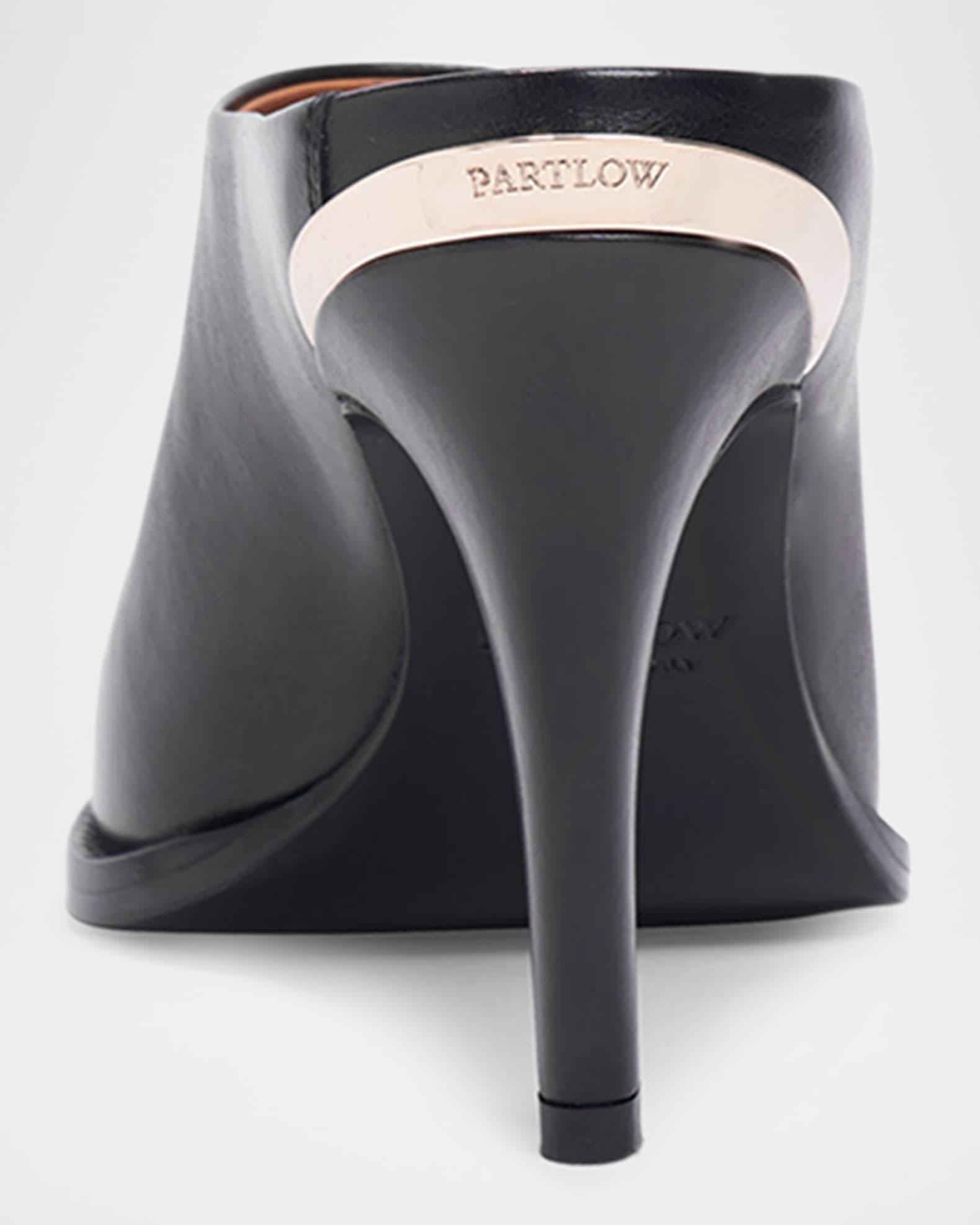 Lainey Leather Stiletto Western Mules Product Image