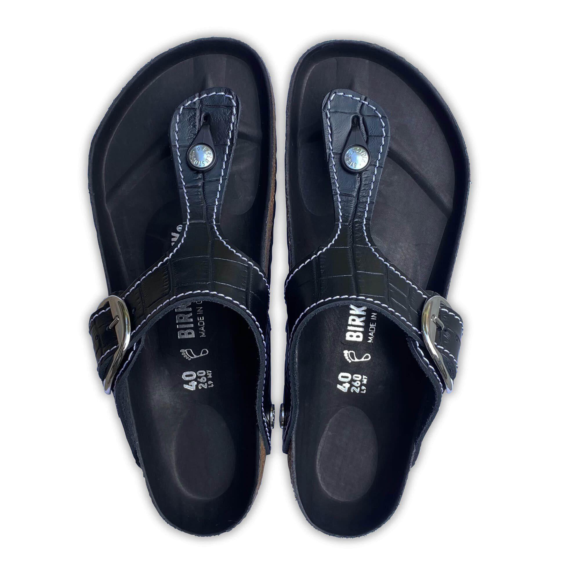 Gizeh Big Buckle Natural Leather Patent Black Product Image