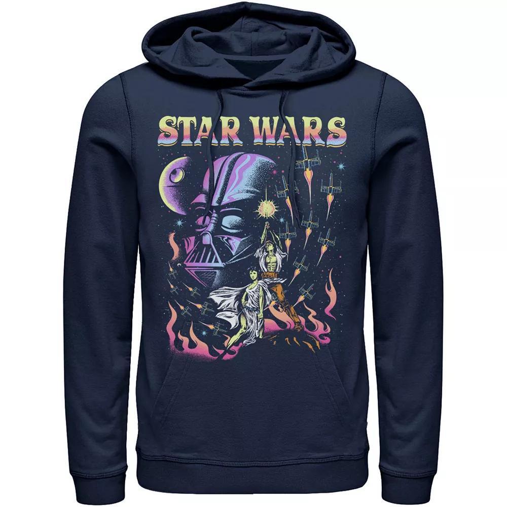 Men's Star Wars Retro Blacklight Colors Poster Hoodie, Size: XXL Product Image