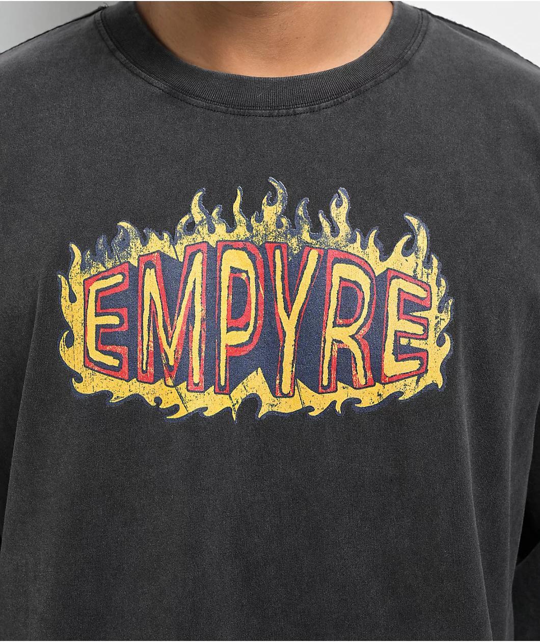 Empyre Flame Thrower Black Wash Long Sleeve T-Shirt Product Image