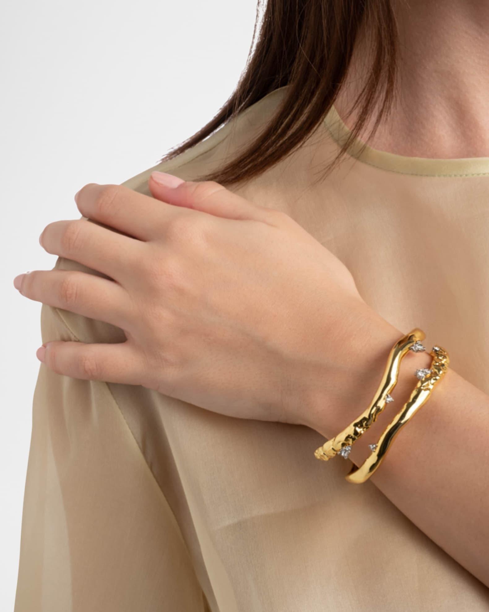 Brut Crystal Thorned Open Cuff Bracelet Product Image