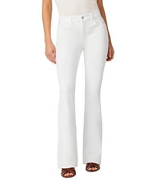 Joes Jeans The Provocateur Petite Mid Rise Bootcut Jeans in White Product Image