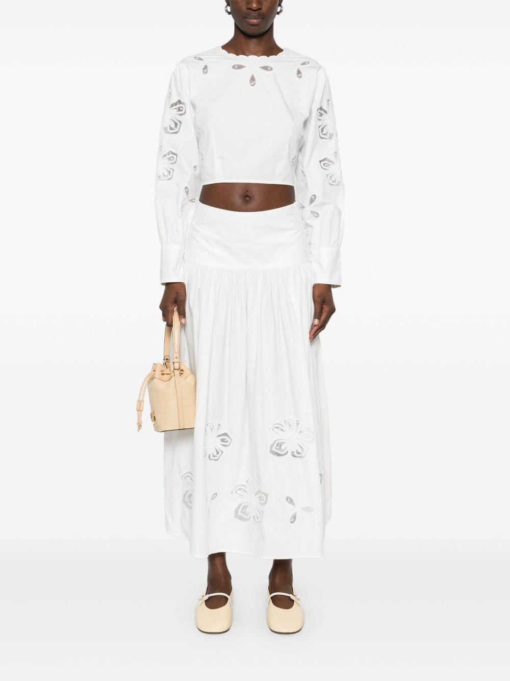 floral-embroidered blouse Product Image