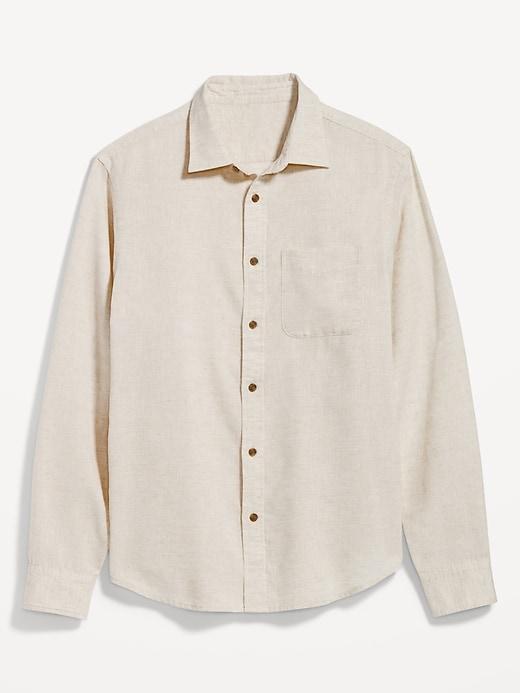 Classic Fit Everyday Linen-Blend Shirt Product Image