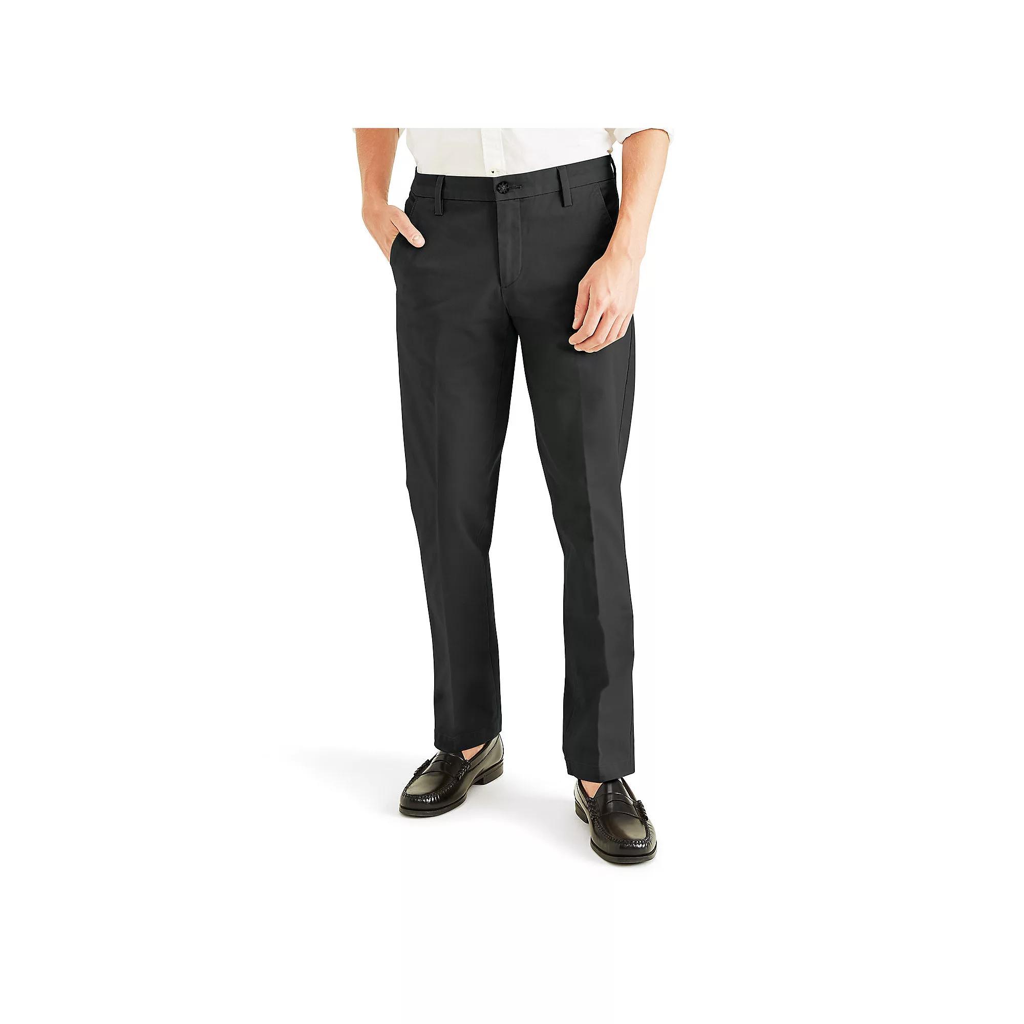 Men's Dockers® Workday Slim-Fit Smart 360 FLEX Khaki Pants, Size: 33X30, Black Product Image