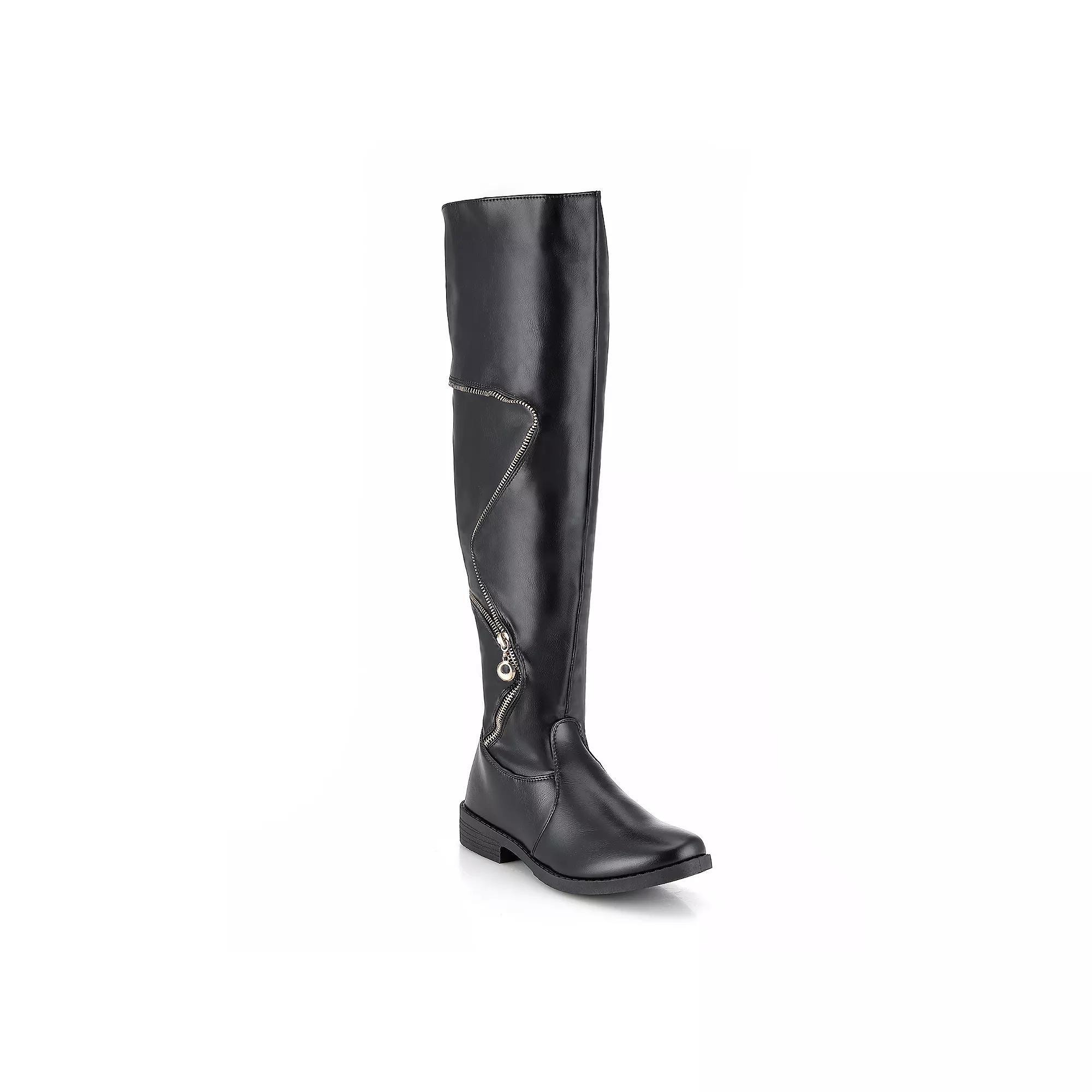 Henry Ferrera B903 Women's Knee-High Boots, Size: 7.5, Black Product Image