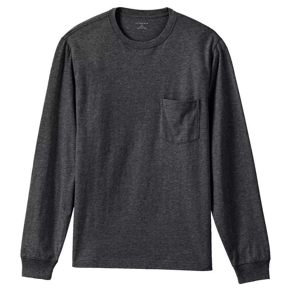Men's Lands' End Super-T Pocket Tee, Size: XL, Blue Grey Product Image